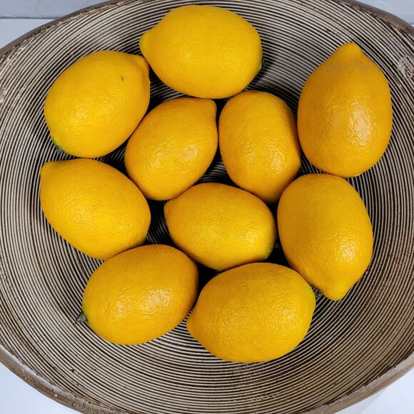 10 Pcs Life Like Artificial Lemon Large 3.5" Realistic Yellow Lemon - Picture 12 of 12